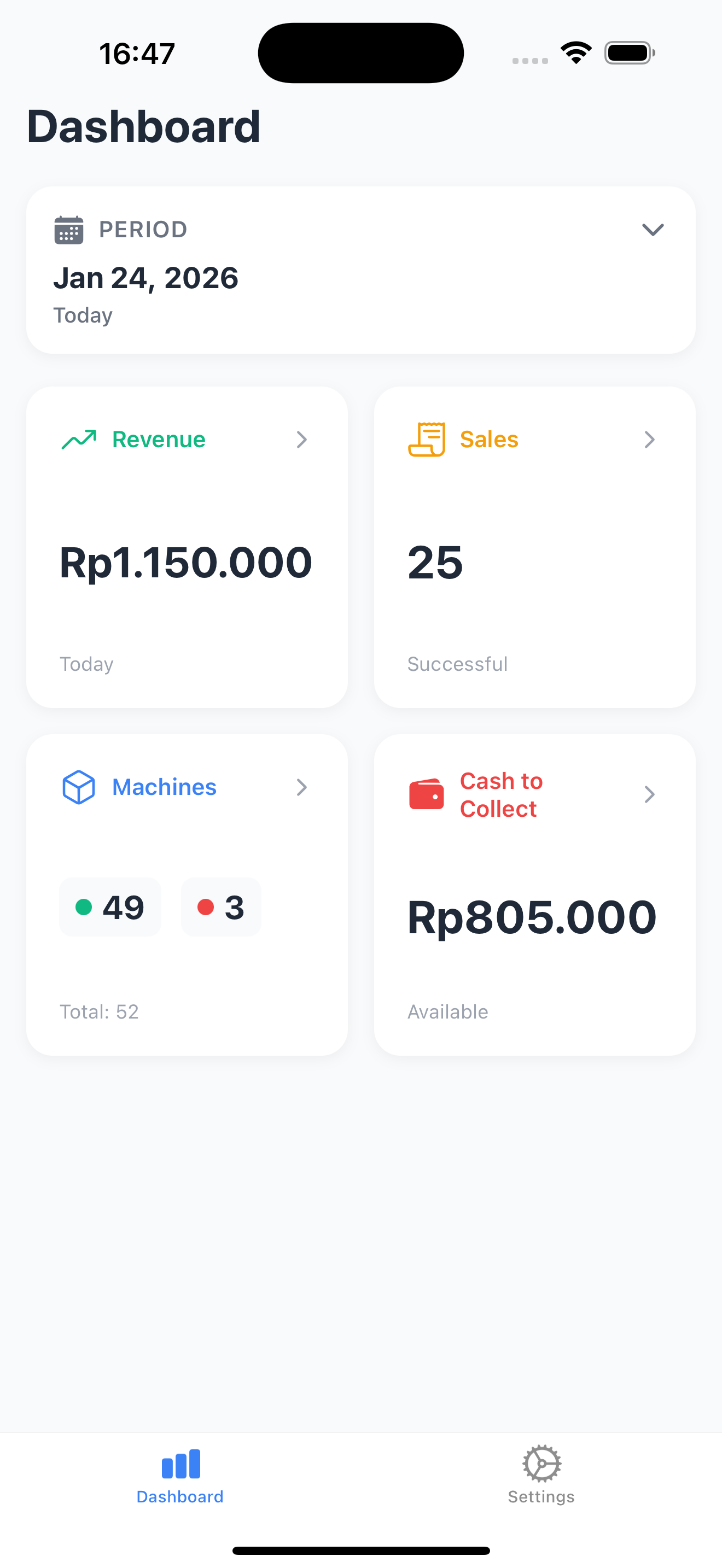 Helmet Vending Machine Manager Dashboard